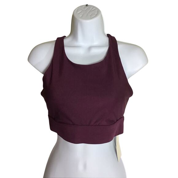 Fabletics Women Sport Bra Sz.Med Purple Ella High Impact Racerback Gym Workout - Picture 1 of 8